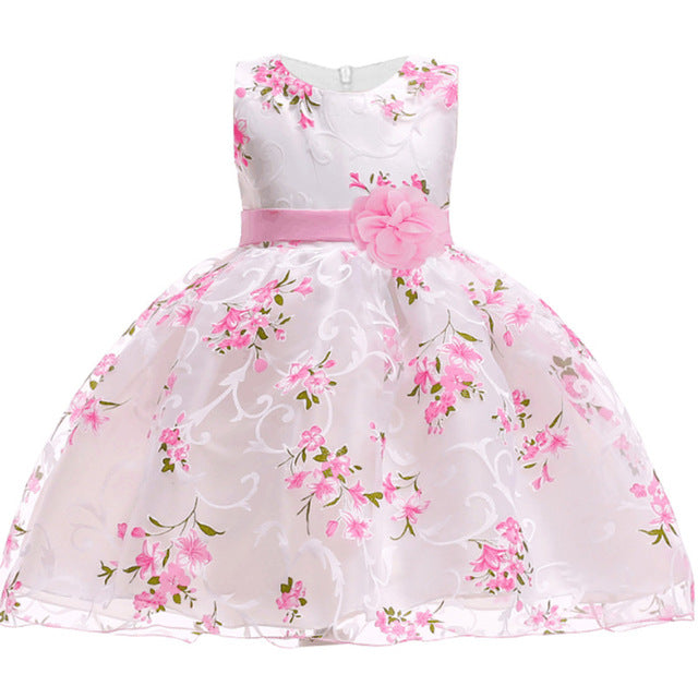 White Floral Dress, Size 3-24M