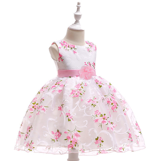 White Floral Dress, Size 3-24M