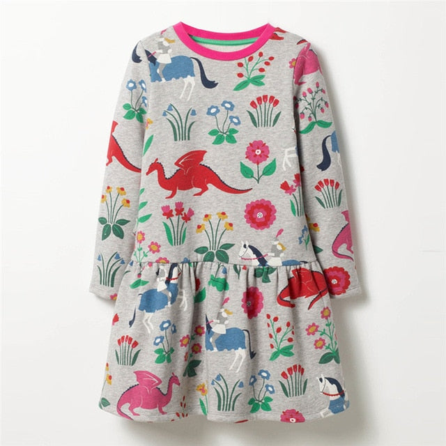 Woodland Nature Dress, Size 18M-6Yrs