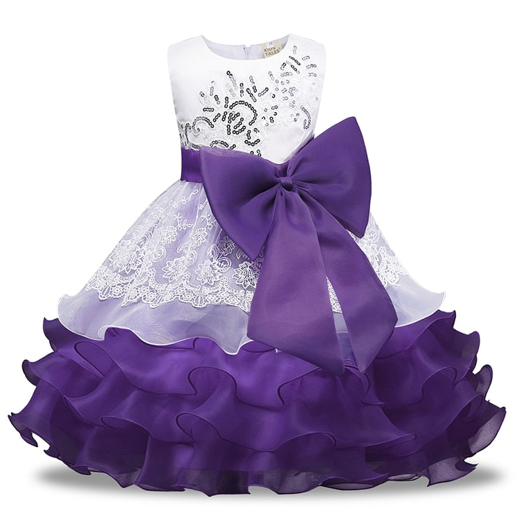 Purple Ruffles Tutu Dress (3-8 Yrs)