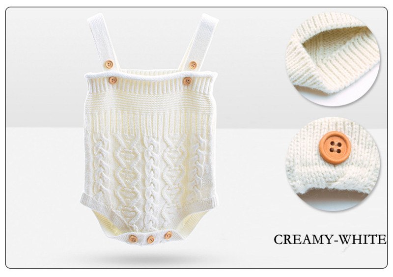 Baby Snuggles Knitted Romper Suit, Cream, Size 9M-24M
