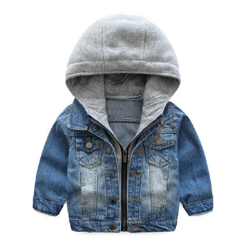Denim Hoody Jacket, Size 2- 8 Yrs