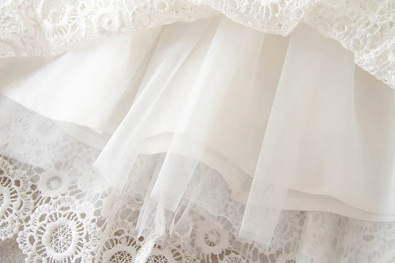 Lace Pattern Christening Dress (3M -24M)