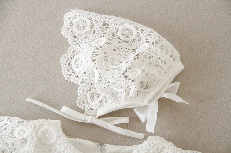 Lace Pattern Christening Dress (3M -24M)