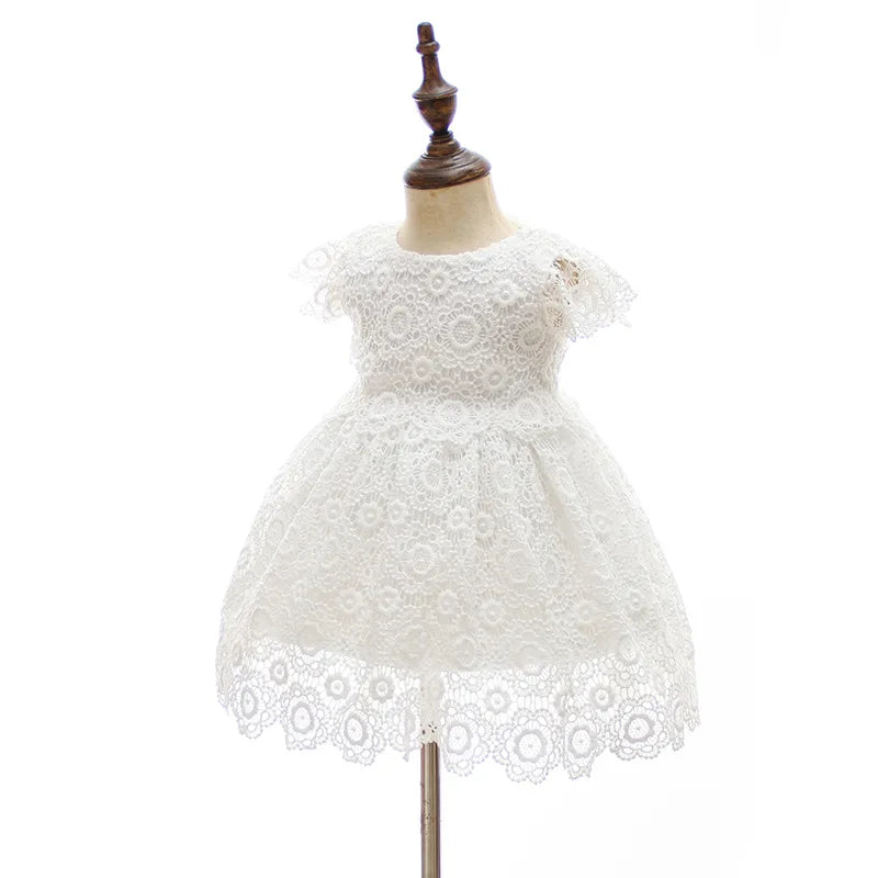 Lace Pattern Christening Dress (3M -24M)