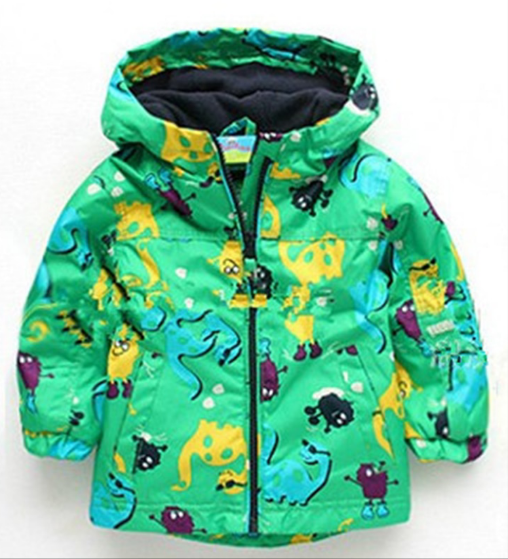 Green Dinosaur Jacket, Size 2-6 Yrs