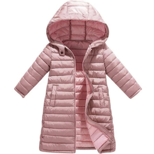 Girls Pink Padded Coat, Size 3-10 Yrs