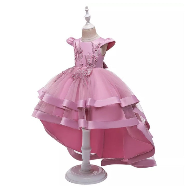 Pink Long Tail Tutu Dress (3-12Yrs)
