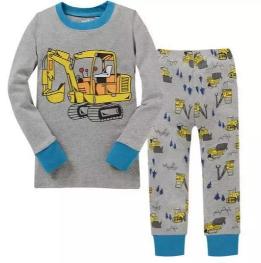 Boys Big Digger Pyjamas, Size 2-7 Yrs