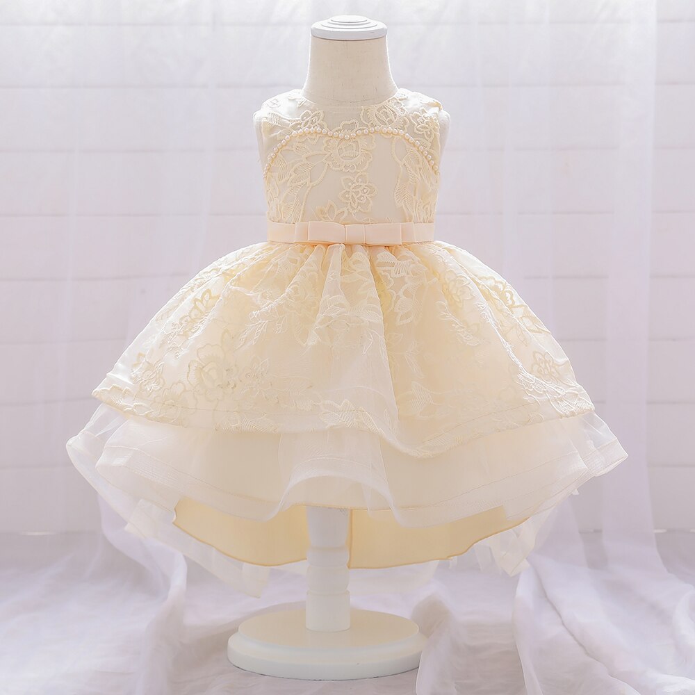 Embroidered & Beaded Baptism Dress (3M -24M)