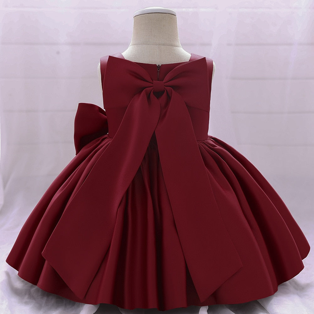 Wine Red Ball Gown Party Dress (6M-10Yrs)