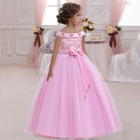 Pink Sleeveless Ball Gown (4 Yrs- 14 Yrs)