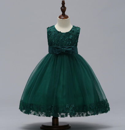 Green Tulle Party Dress (1-8 Yrs)