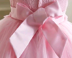 Girls Lace & Tulle Pink Dress, Size 6M - 8Yrs