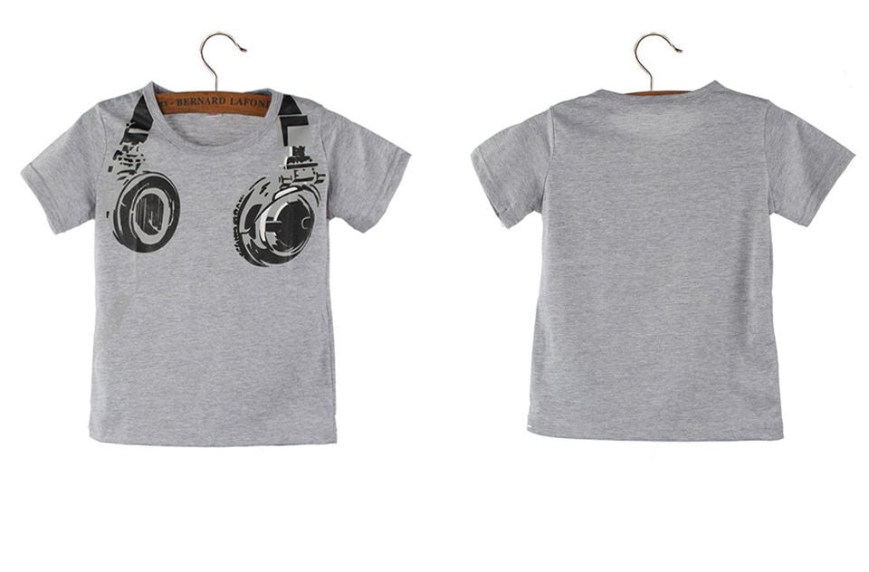 Boys Earphones Print T-Shirt, SIze 1-6 Yrs