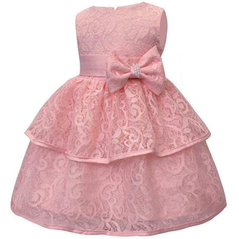 Pink Floral Lace Tu-Tu Dress (3M-24M)