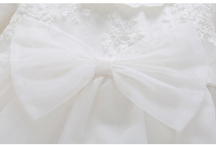 White Christening Dress & Bonnet (3-12M)