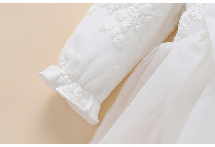 White Christening Dress & Bonnet (3-12M)