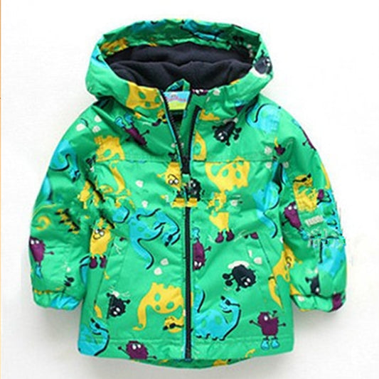 Green Dinosaur Jacket, Size 2-6 Yrs