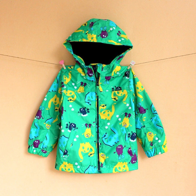 Green Dinosaur Jacket, Size 2-6 Yrs