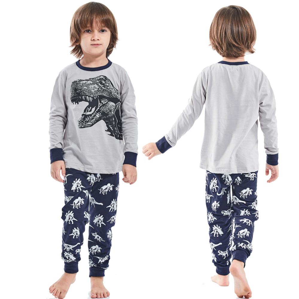 Navy/Grey Dinosaur Pyjamas (2-10Yrs)