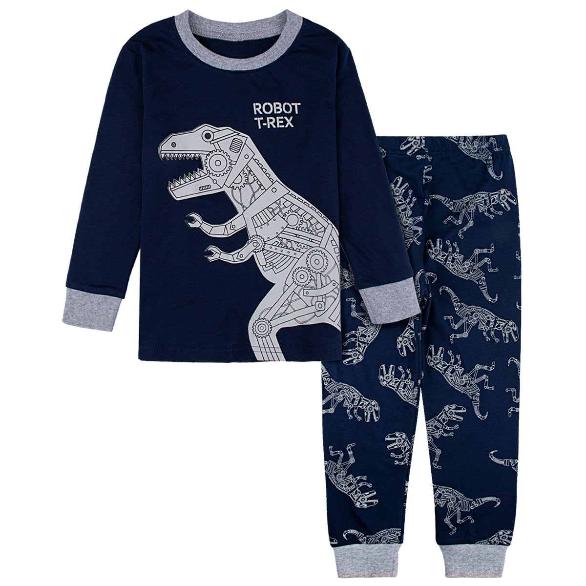 Navy T-Rex Dinosaur Pyjamas (2-10 Yrs)
