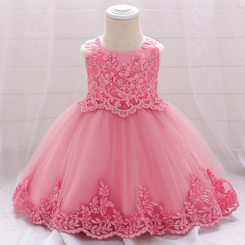 Dark Pink Beaded Dress