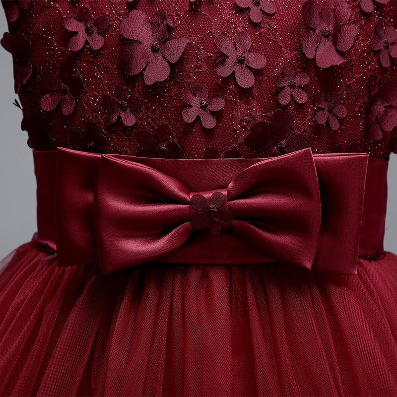 Girls Wine Red Party Dress (6m-8 Yrs) Bluebells And Beaus Children's Boutique Girls Wine Red Party Dress (6m-8 Yrs) Bluebells And Beaus Children's Boutique