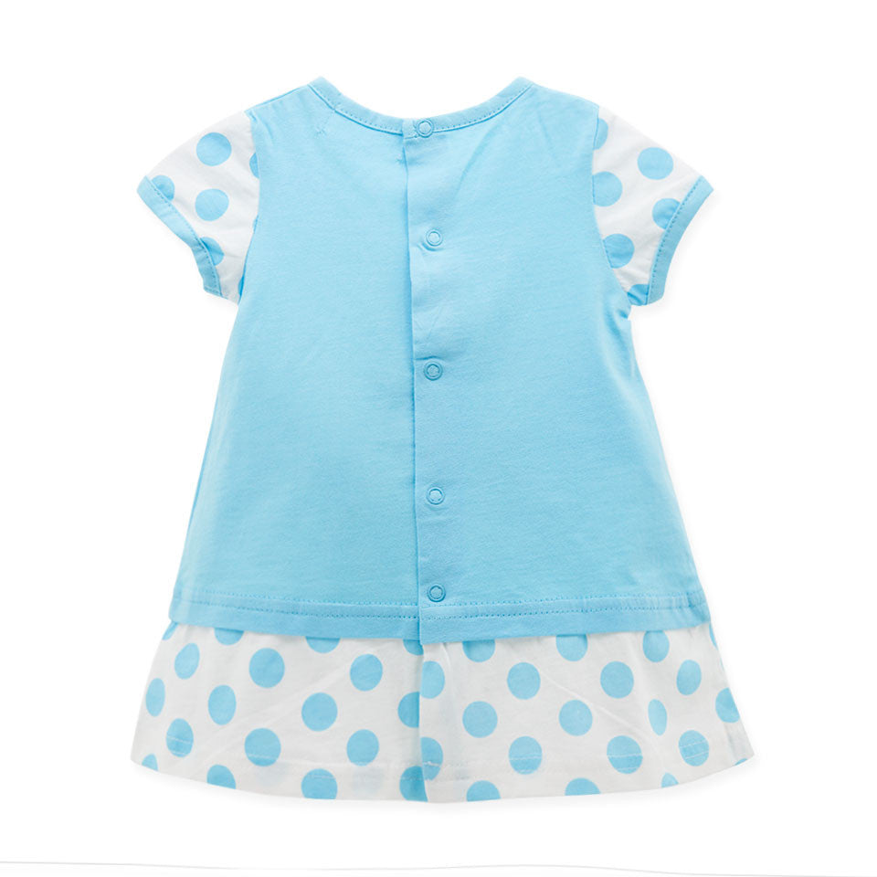 Cotton Baby Dress, Pale Blue, Size 3-24M
