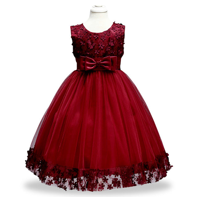 Girls Wine Red Party Dress (6m-8 Yrs) – Bluebells And Beaus Children's  Boutique