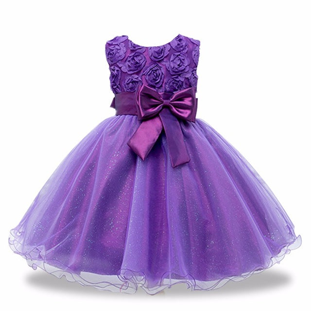 Girls Purple Tulle Dress (6M-13Yrs)