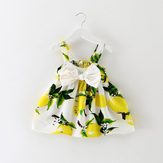 Baby Floral Lemons Summer Dress, Size 9-24M
