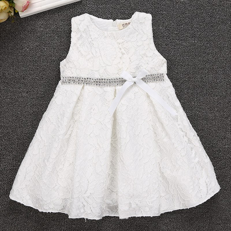 White Lace Dress, Size 18M-5Yrs