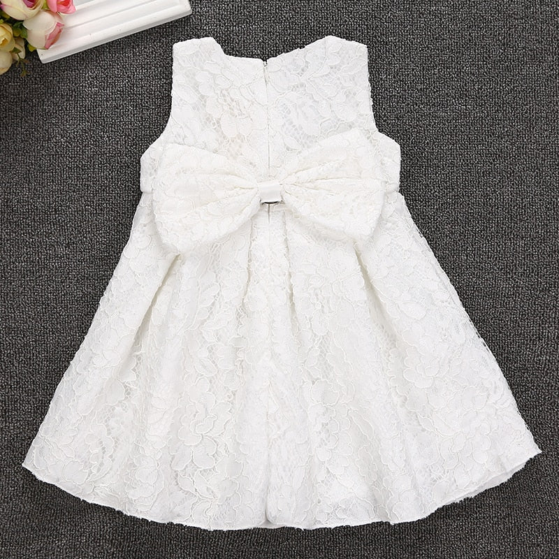 White Lace Dress, Size 18M-5Yrs
