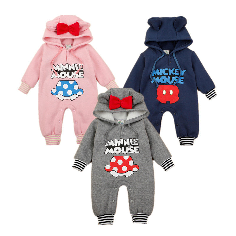 Baby Fleece Cotton Rompersuit, Size 6-24M