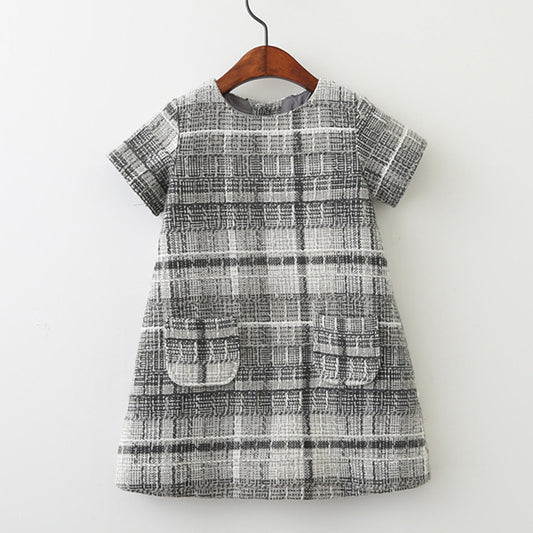 Girls A-Line Wool Dress with Pockets Size 18m-8yrs