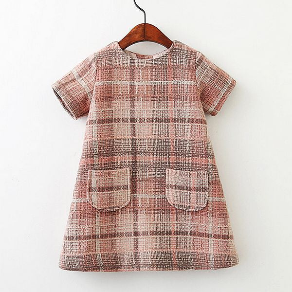 Girls A-Line Wool Dress with Pockets Size 18m-8yrs