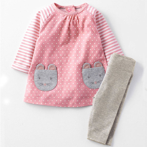 Girls Pink and Grey Tracksuit 18M-7Yrs
