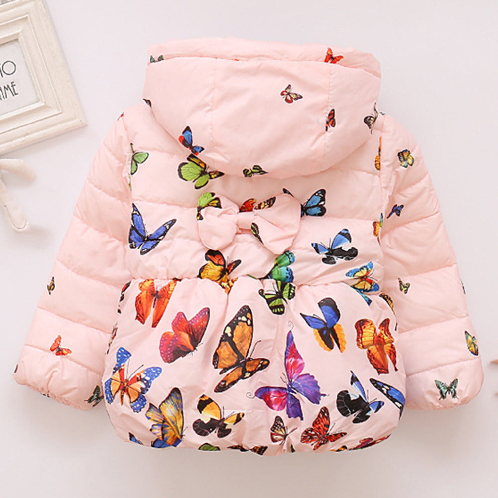 Girls Butterfly Coat Size 9M-4Yrs