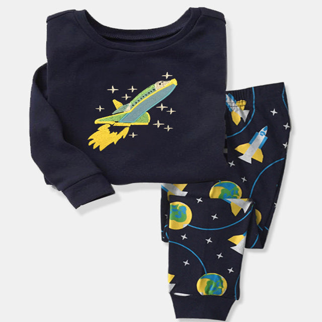 Boys Space Pyjamas, Cotton, Size 18M-7Yrs