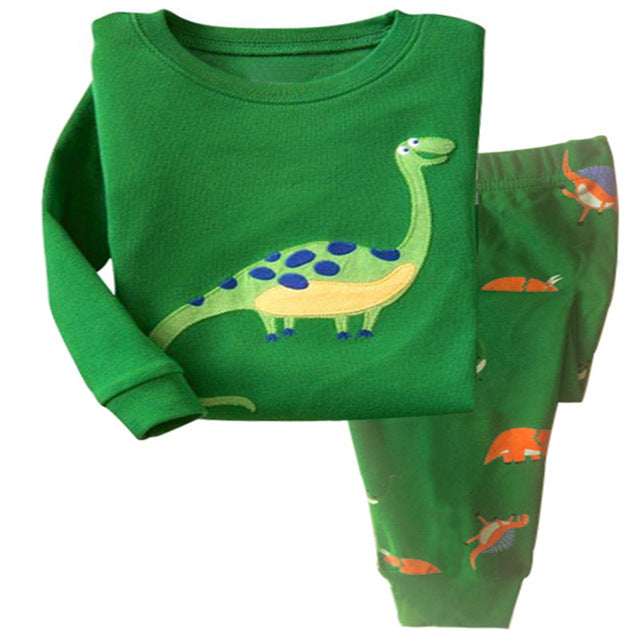 Boys Dinosaur Cotton Pyjamas Set Size 18M-7Yrs