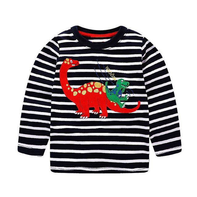 Boys Dinosaur Applique T-Shirt, Size 18M-6Yrs
