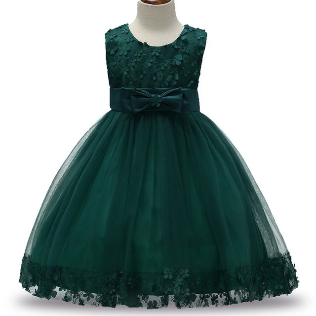 Green Tulle Party Dress (1-8 Yrs)