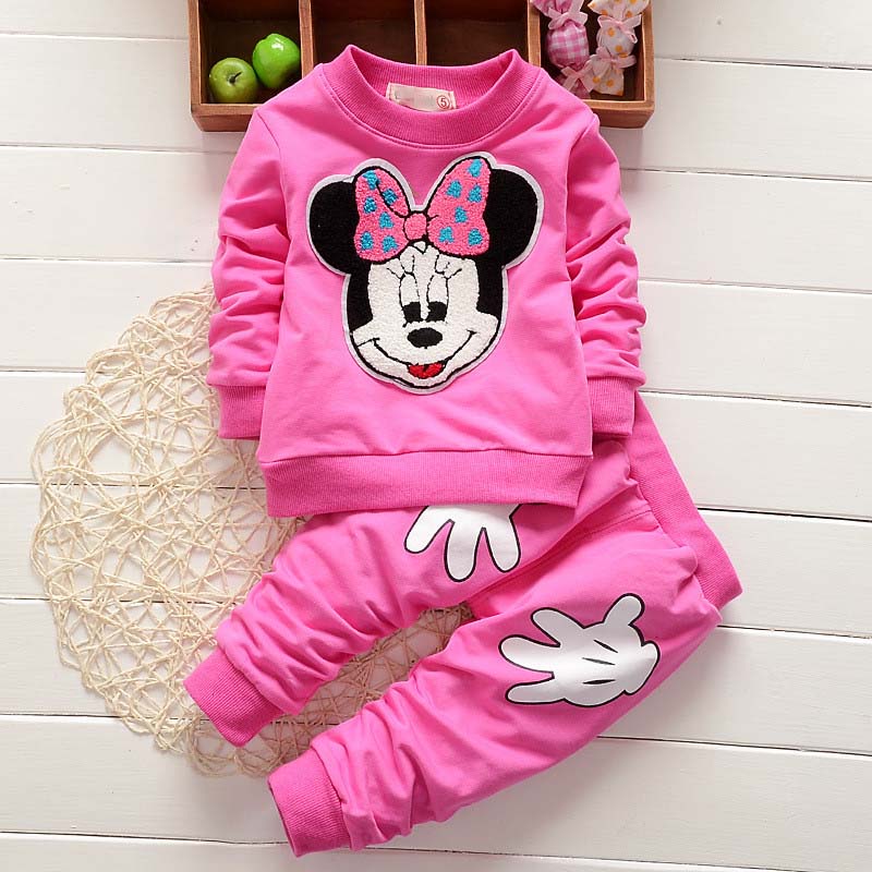 Girls Mickey Mouse Pink Tracksuit, Size 1-4yrs