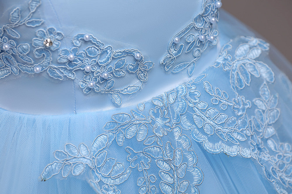 Girls Swallowtail Embroidered Light Blue Dress, Size 3-14yrs Bluebells And Beaus Children's Boutique Girls Swallowtail Embroidered Light Blue Dress, Size 3-14yrs Bluebells And Beaus Children's Boutique