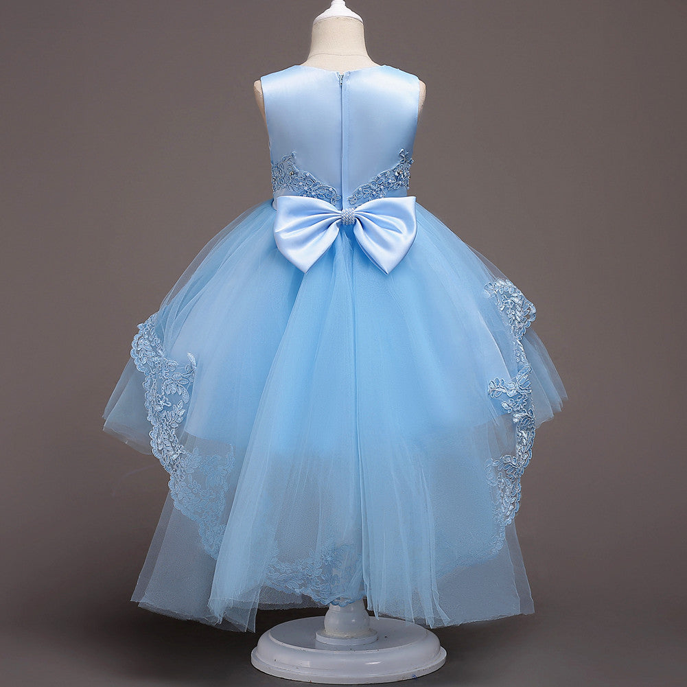 Girls Swallowtail Embroidered Light Blue Dress, Size 3-14yrs – Bluebells And Beaus Children's Boutique