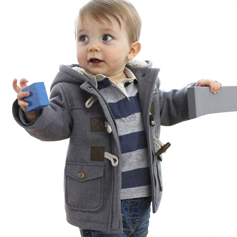 Grey Duffle Coat Winter Jacket (1-6 Yrs) – Bluebells And Beaus Children ...