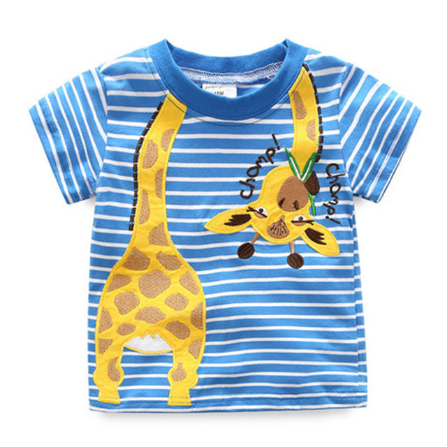 Boys Short Sleeve Giraffe T-Shirt, Age 1-6 Yrs