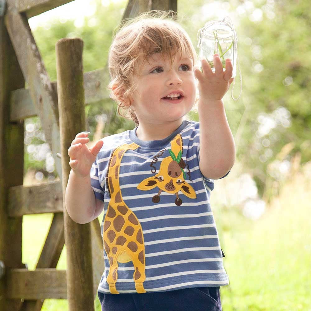 Boys Short Sleeve Giraffe T-Shirt, Age 1-6 Yrs