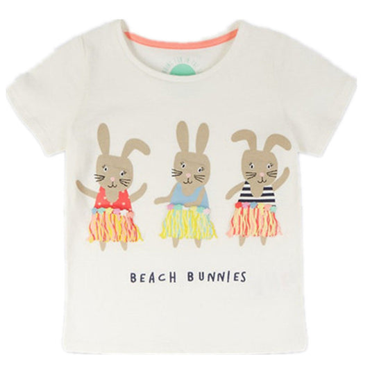 Girls Beach Bunnies T-Shirt, Size 1-6 Years